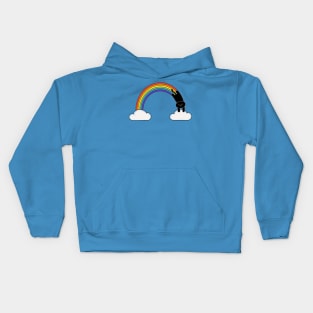 Cat and rainbow Kids Hoodie